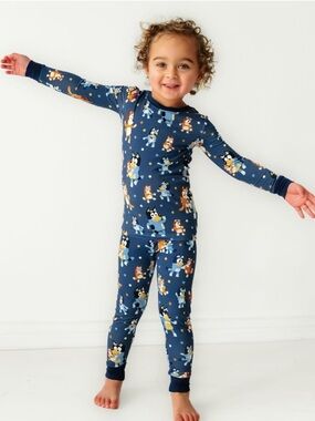 Little Sleepies Bamboo Bluey Two-Piece Long Sleeve Pajama Set, Size 4T